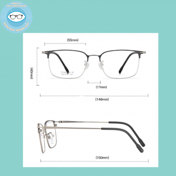 Gọng kim loại nam mã 995